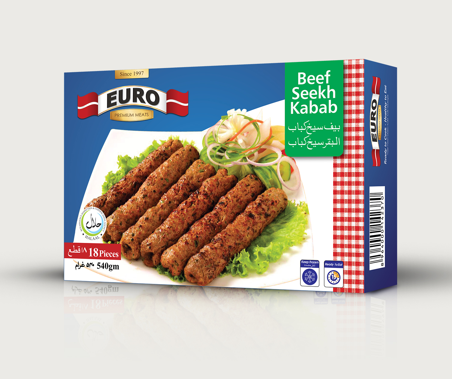 Beef Seekh Kabab 18 Pieces (540gm)